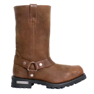 11-Inch Harness Boots in Rust Brown