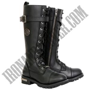 14-Inch Knee-High Riding Boot with Side Zipper