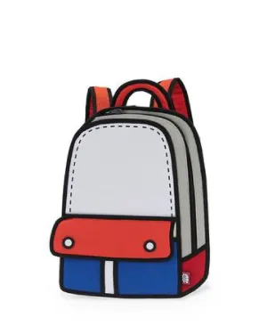 2D Adventure Backpack - Red/White/Bue
