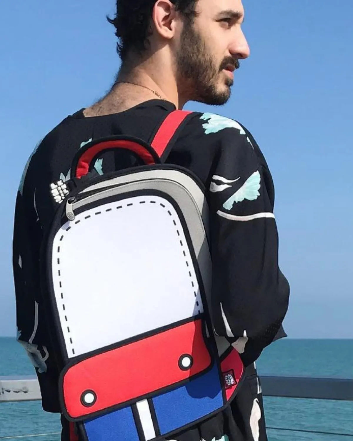 2D Adventure Backpack - Red/White/Bue