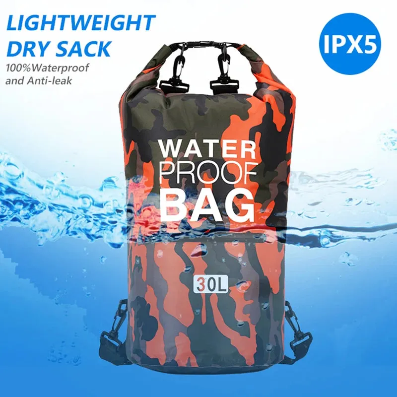 30L & 15L Waterproof Dry Bag Backpack with Wet/Dry Separation Pocket – Durable Outdoor Gear for Kayaking, Boating, Swimming & Water Sports