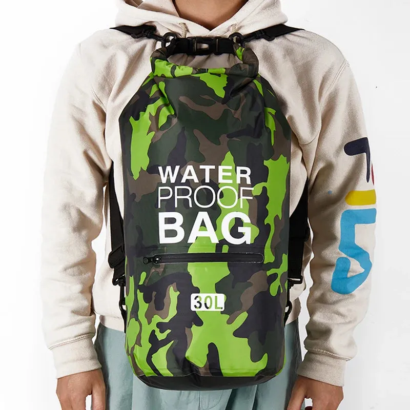 30L & 15L Waterproof Dry Bag Backpack with Wet/Dry Separation Pocket – Durable Outdoor Gear for Kayaking, Boating, Swimming & Water Sports