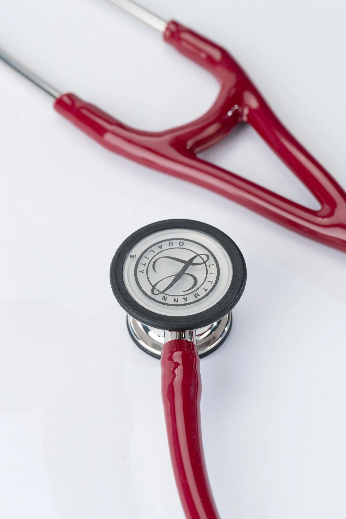 3M™ Littmann® Cardiology IV™ Diagnostic Stethoscope, Mirror-Finish Chestpiece and Stem, Burgundy Tube, Stainless Headset, 27 inch, 6170