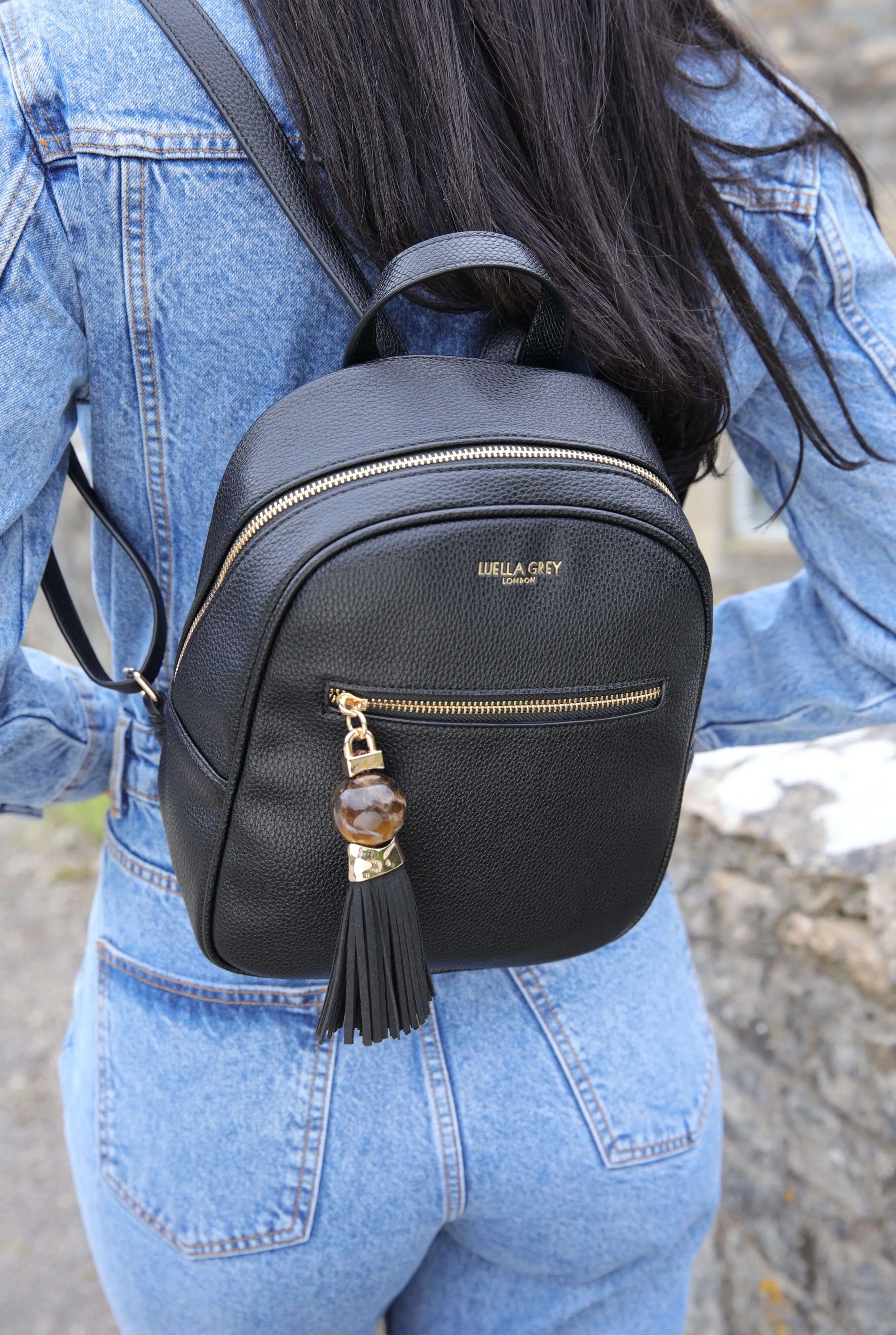 Abigail Black Casual Backpack