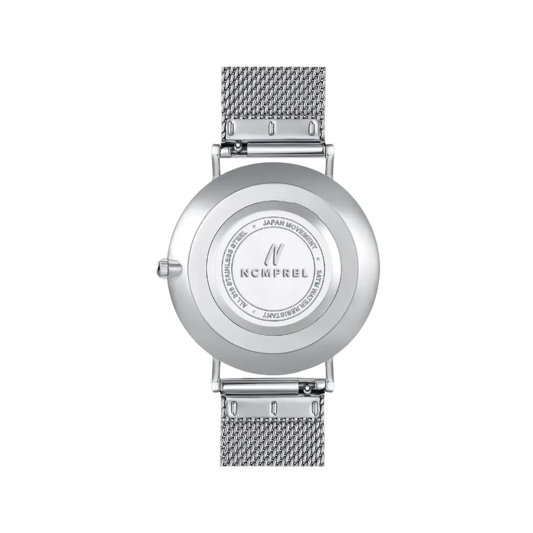 Advance Chrome 36MM Unisex Mesh Watch In Silver