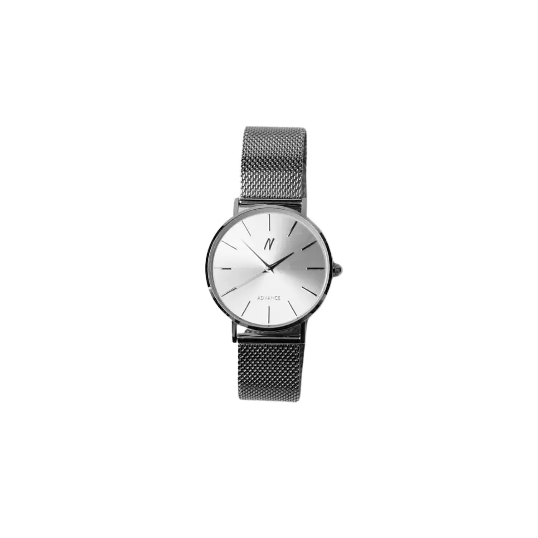 Advance Chrome 36MM Unisex Mesh Watch In Silver