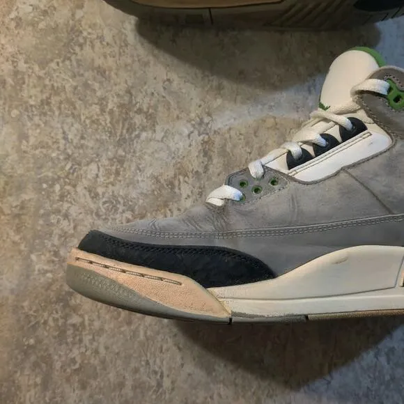Air Jordan 3 Retro Chlorophyll Mens Size 11.5 Sneakers * Read Description *