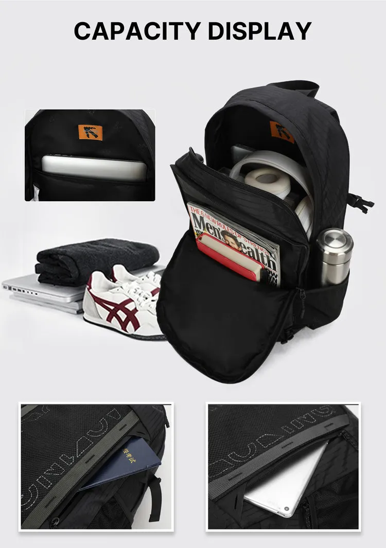 Aoking Backpack Black Casual Backpack Student Bag XN3377