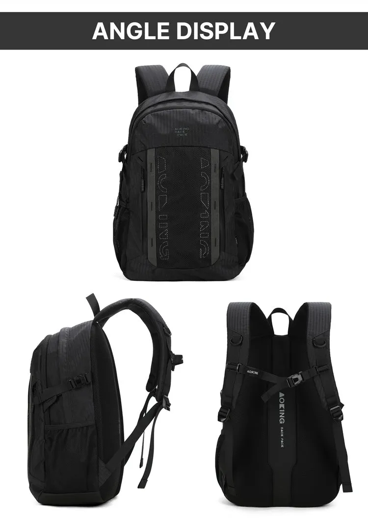 Aoking Backpack Black Casual Backpack Student Bag XN3377