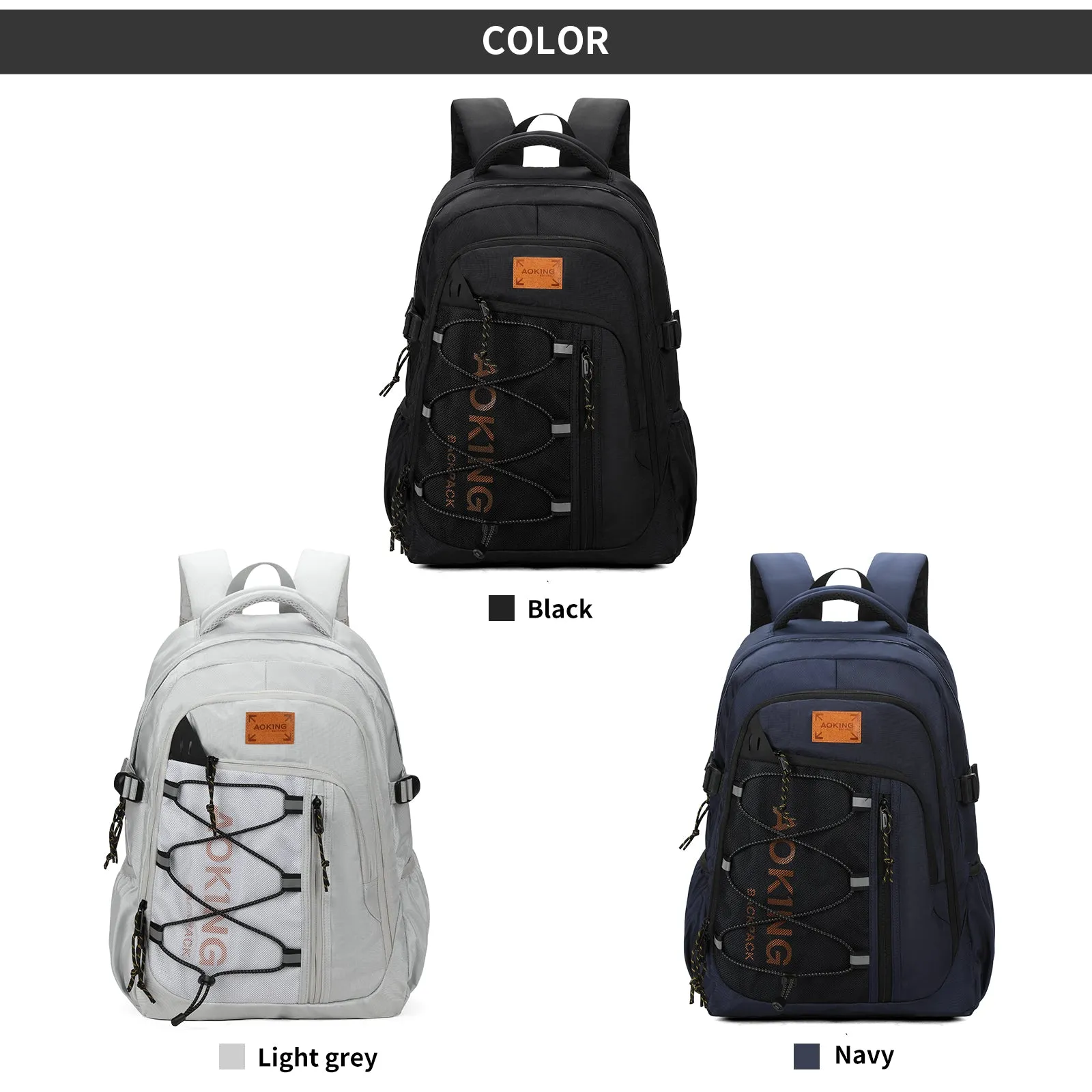 Aoking Backpack Large Capacity Casual Backpack Student Bag XN3360