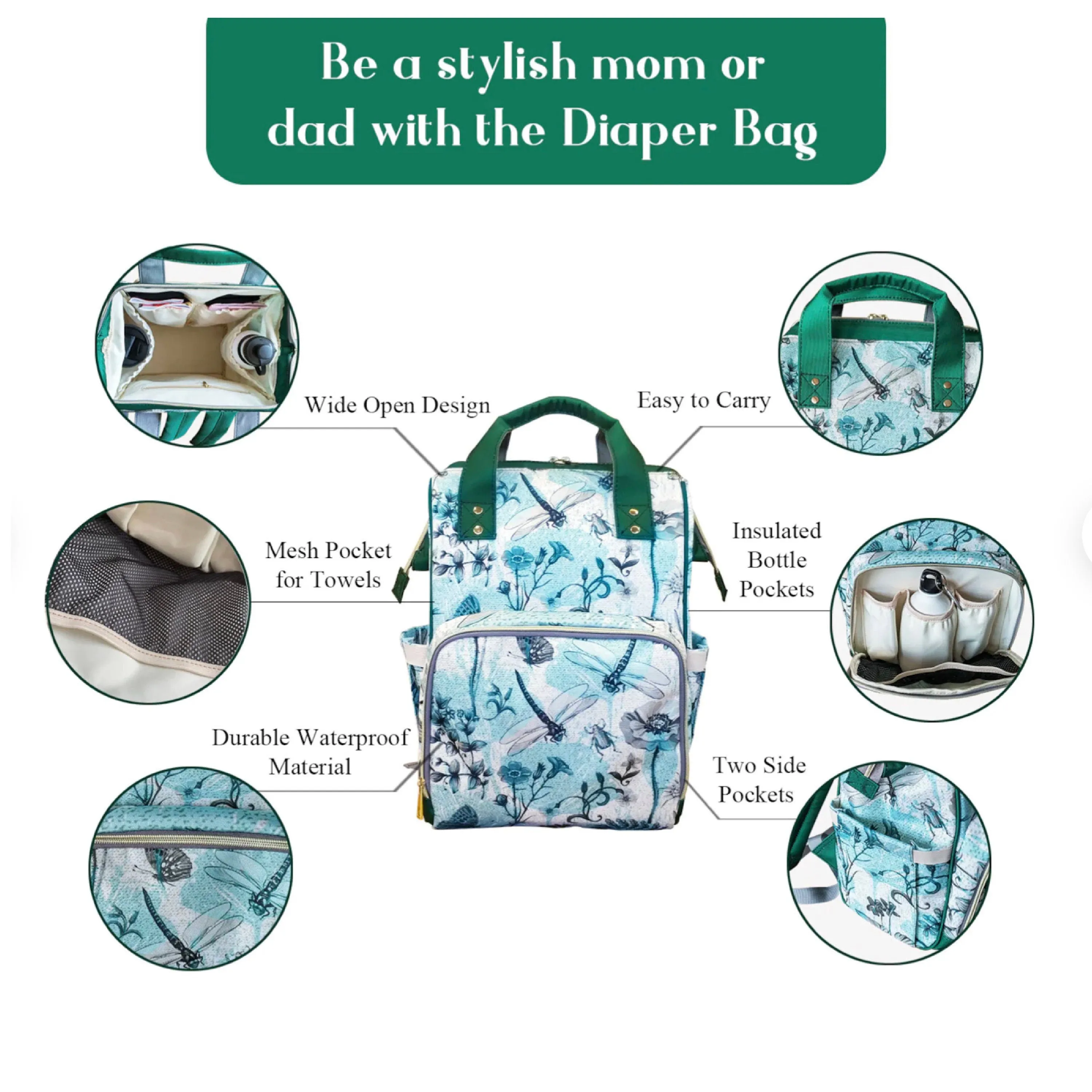 Baby Goth Diaper Nappy Bag Goth Baby Bag Goth Backpack Goth Purse Goth Baby Stuff Gothic Baby Stuff Horror Spooky Nursery Skull Baby