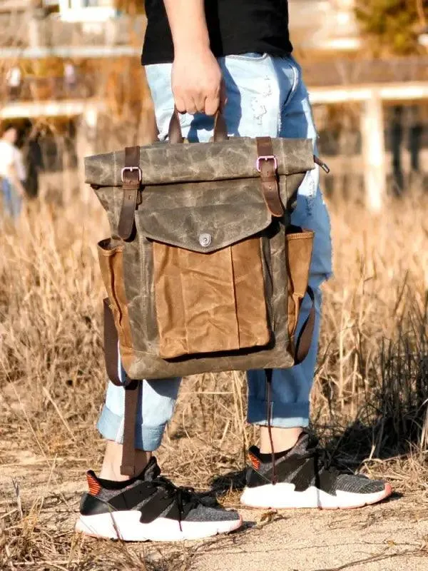 Backpack crafted with Crazy Horse Leather