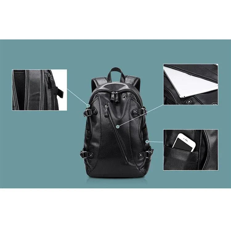 Backpack USB Charging <br> Vegan Leather