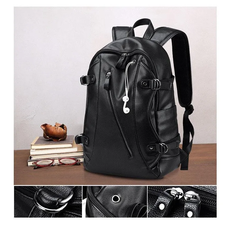 Backpack USB Charging <br> Vegan Leather