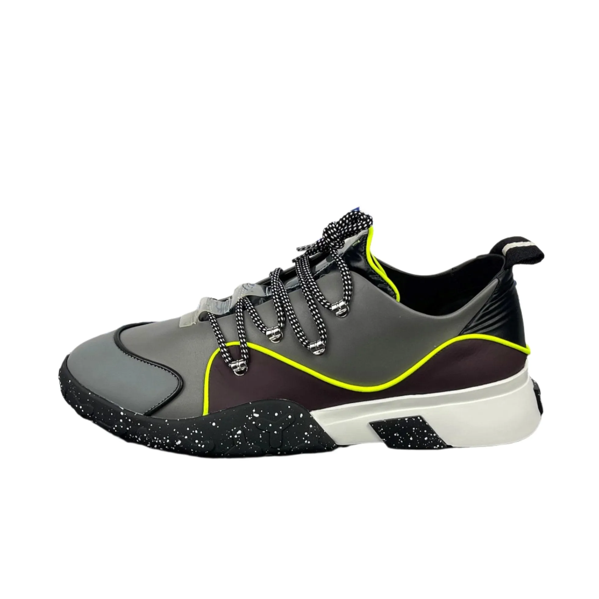 Bally Gady Prune Leather Low Top Sneakers