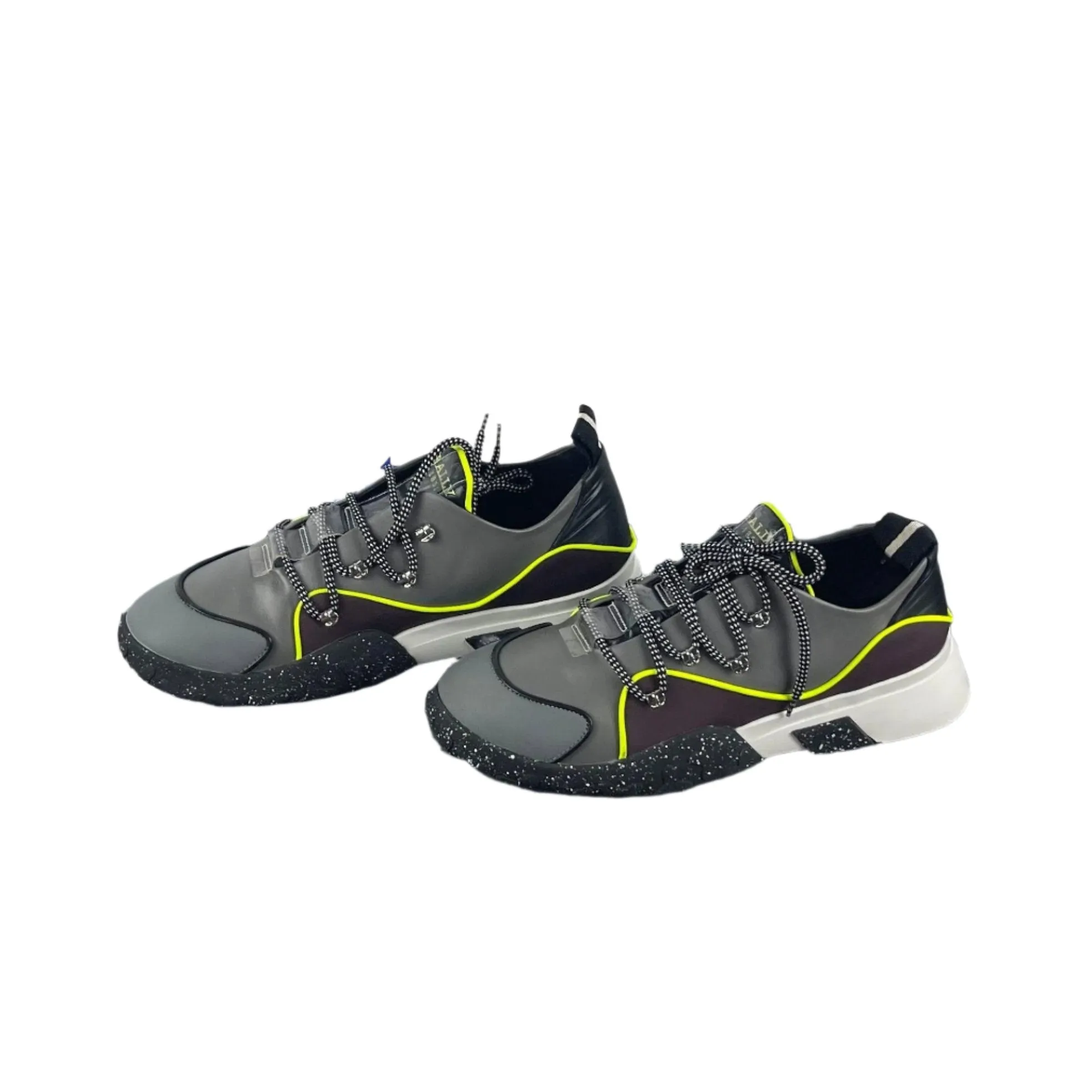 Bally Gady Prune Leather Low Top Sneakers
