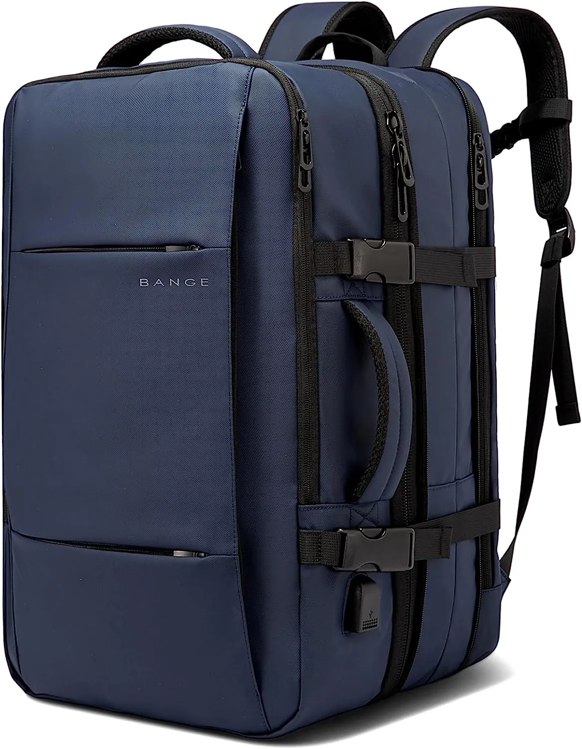 BANGE Weekender Carry-on Backpack,45L Expandable Travel Backpacks for Airplanes,Convertible Backpack Briefcase for Traveling,Water Resistant 17.3” Laptop Backpack for Men & Women…