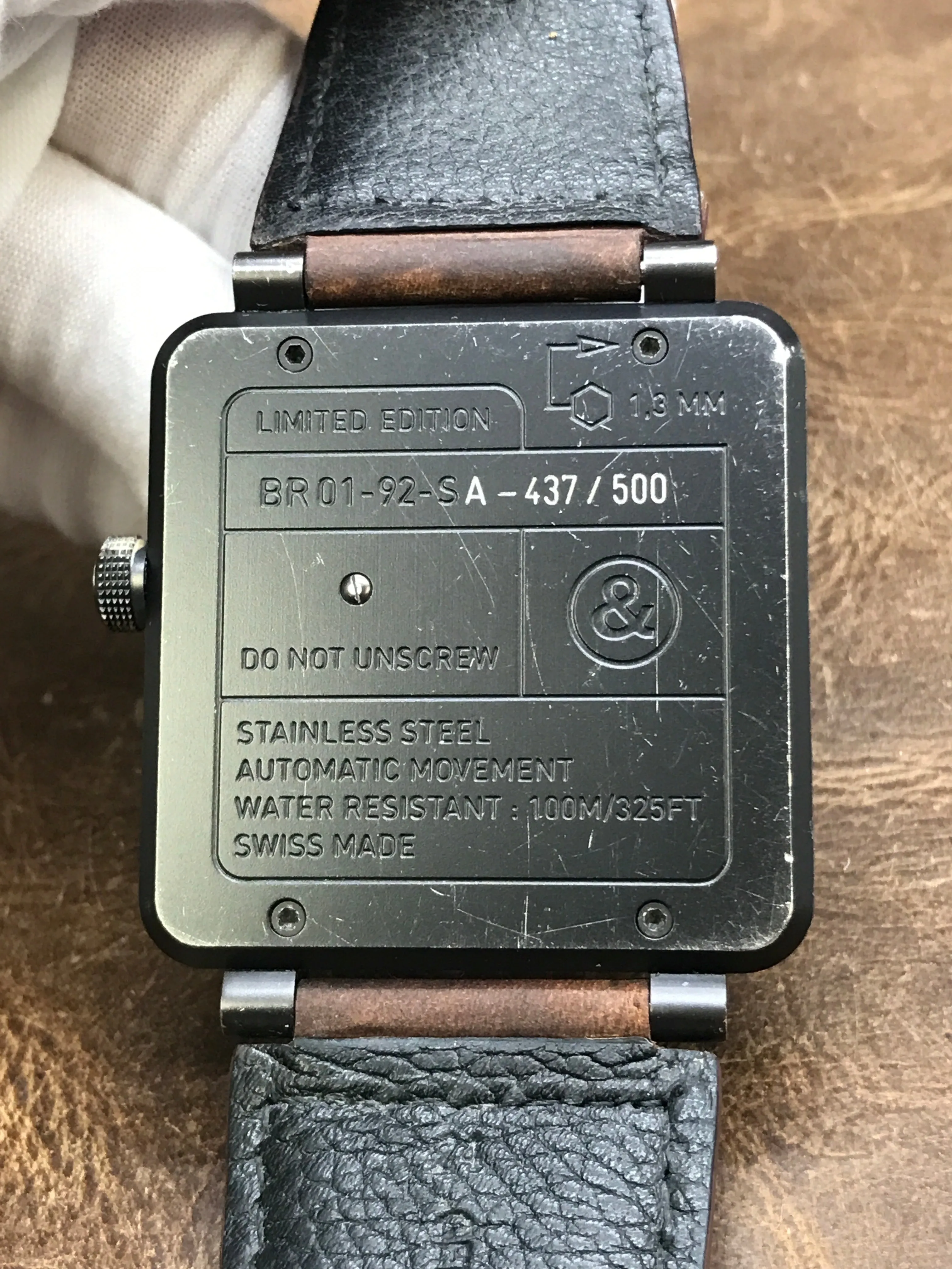 Bell & Ross Airborne Skull & Crossbones Limited Edition BR01-92-SA Grey Dial Automatic Men's Watch