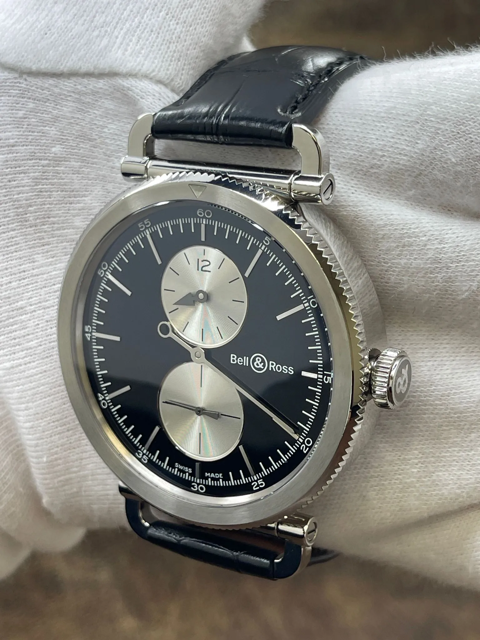 Bell & Ross WW2 Regulateur Officer BRWW2 Black Panda Dial Automatic Men's Watch