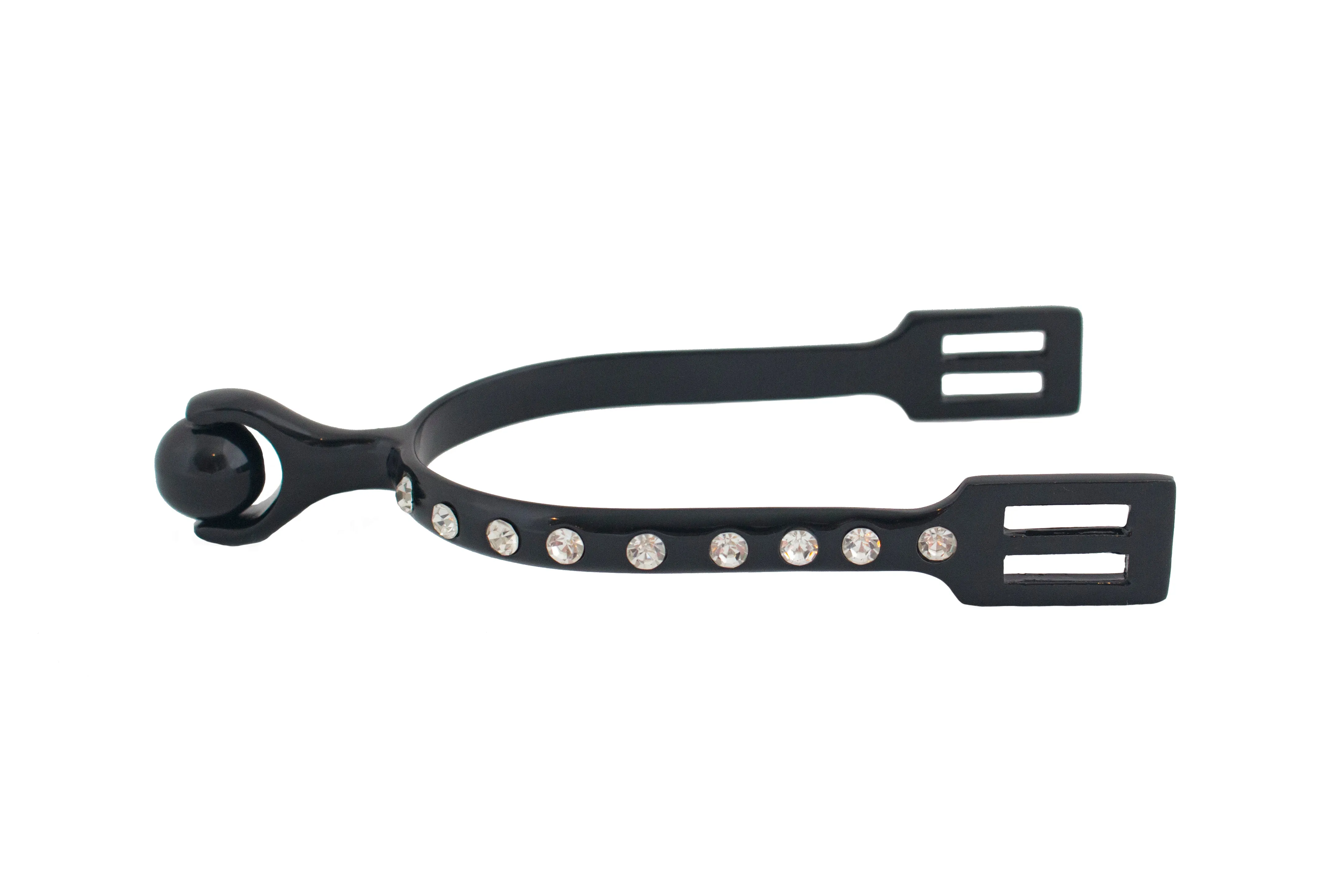 Black Crystal Roller Ball Spurs