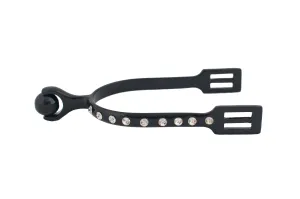 Black Crystal Roller Ball Spurs
