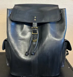 Black Leather Backpack