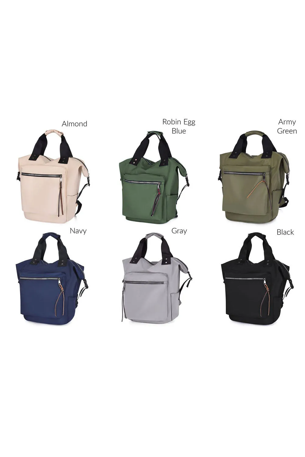 Black Multi-pockets Large Capacity Backpack 24*15*40cm