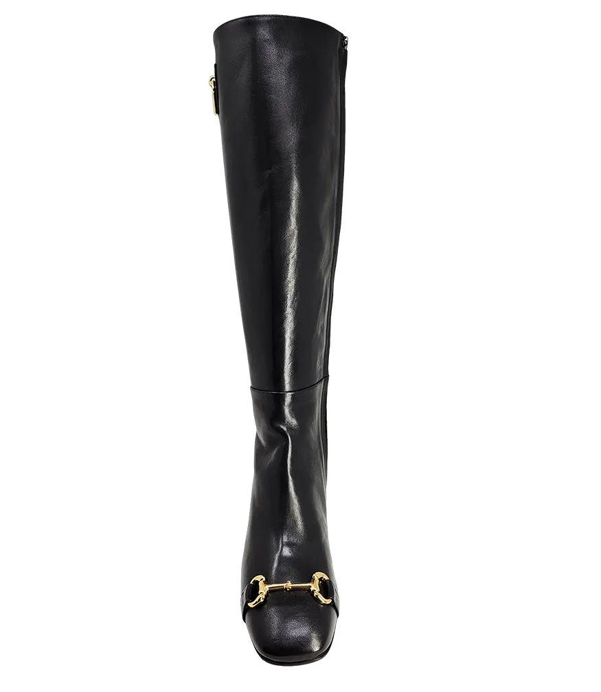 Black Tall Lock Boot