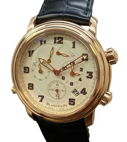 Blancpain Leman Reveil GMT 18K Rose Gold 2042-3642-M White Dial Automatic Men's Watch