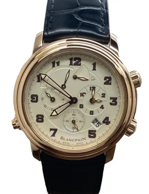 Blancpain Leman Reveil GMT 18K Rose Gold 2042-3642-M White Dial Automatic Men's Watch