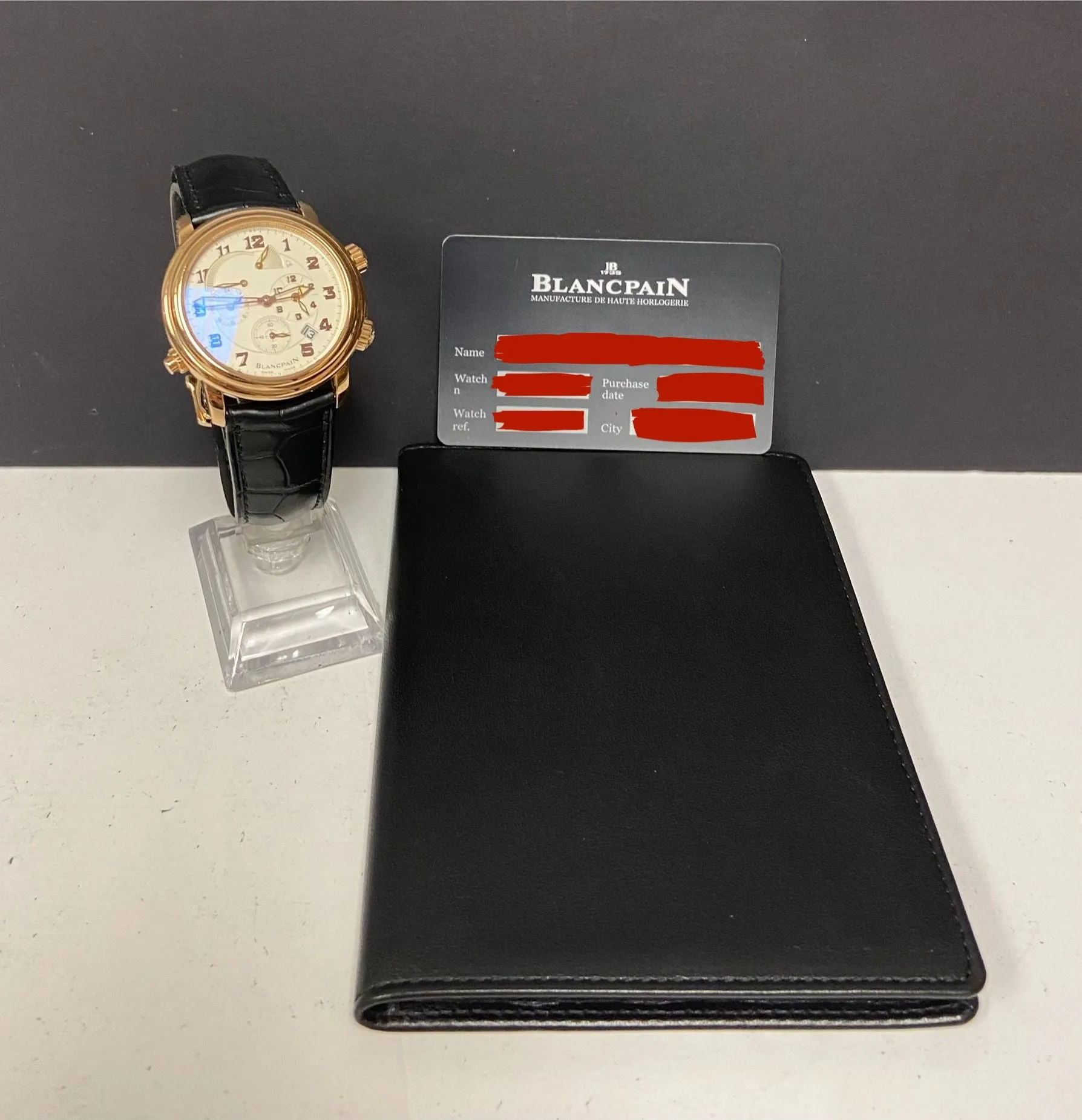 Blancpain Leman Reveil GMT 18K Rose Gold 2042-3642-M White Dial Automatic Men's Watch