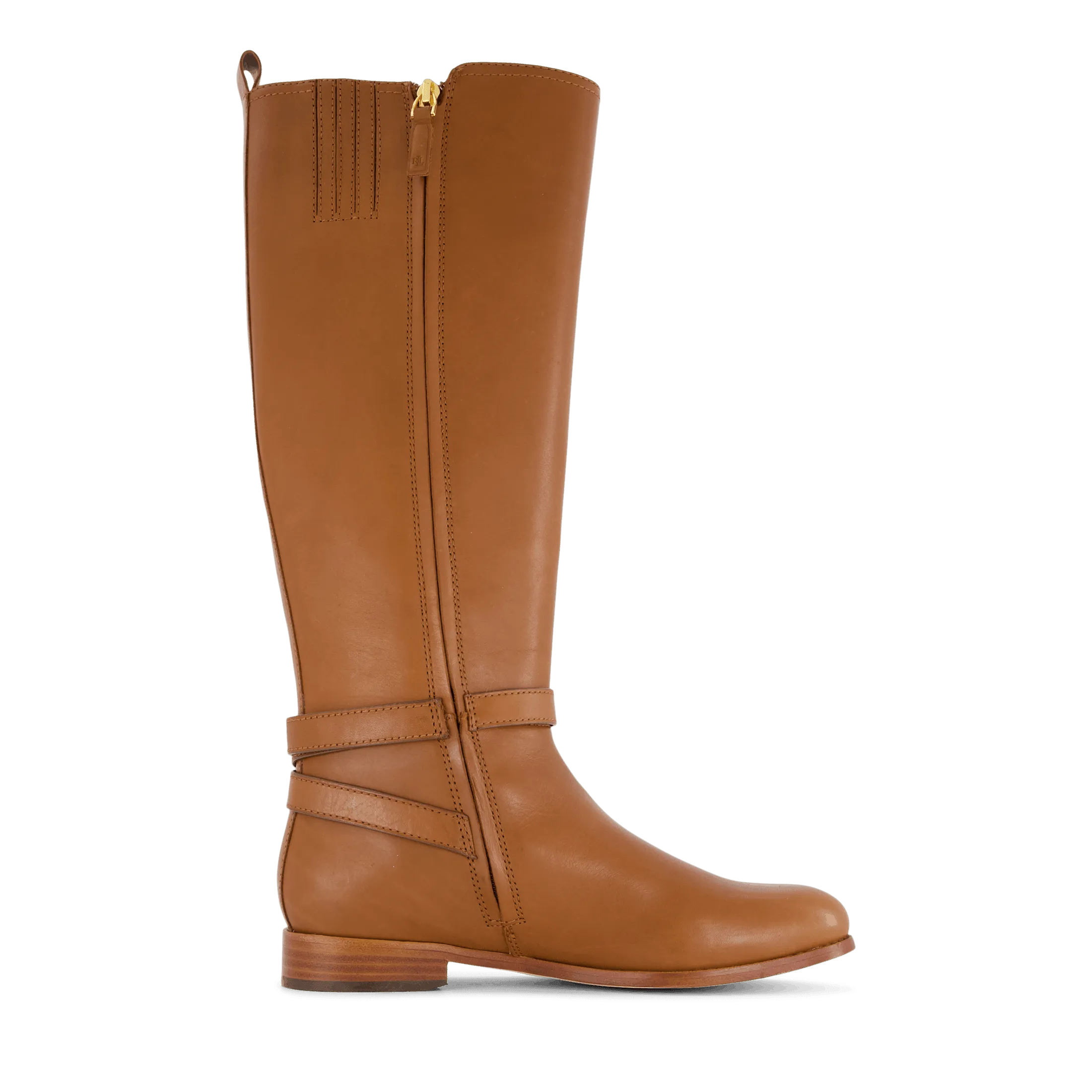 Blayke Burnished Leather Tall Boot Deep Saddle Tan