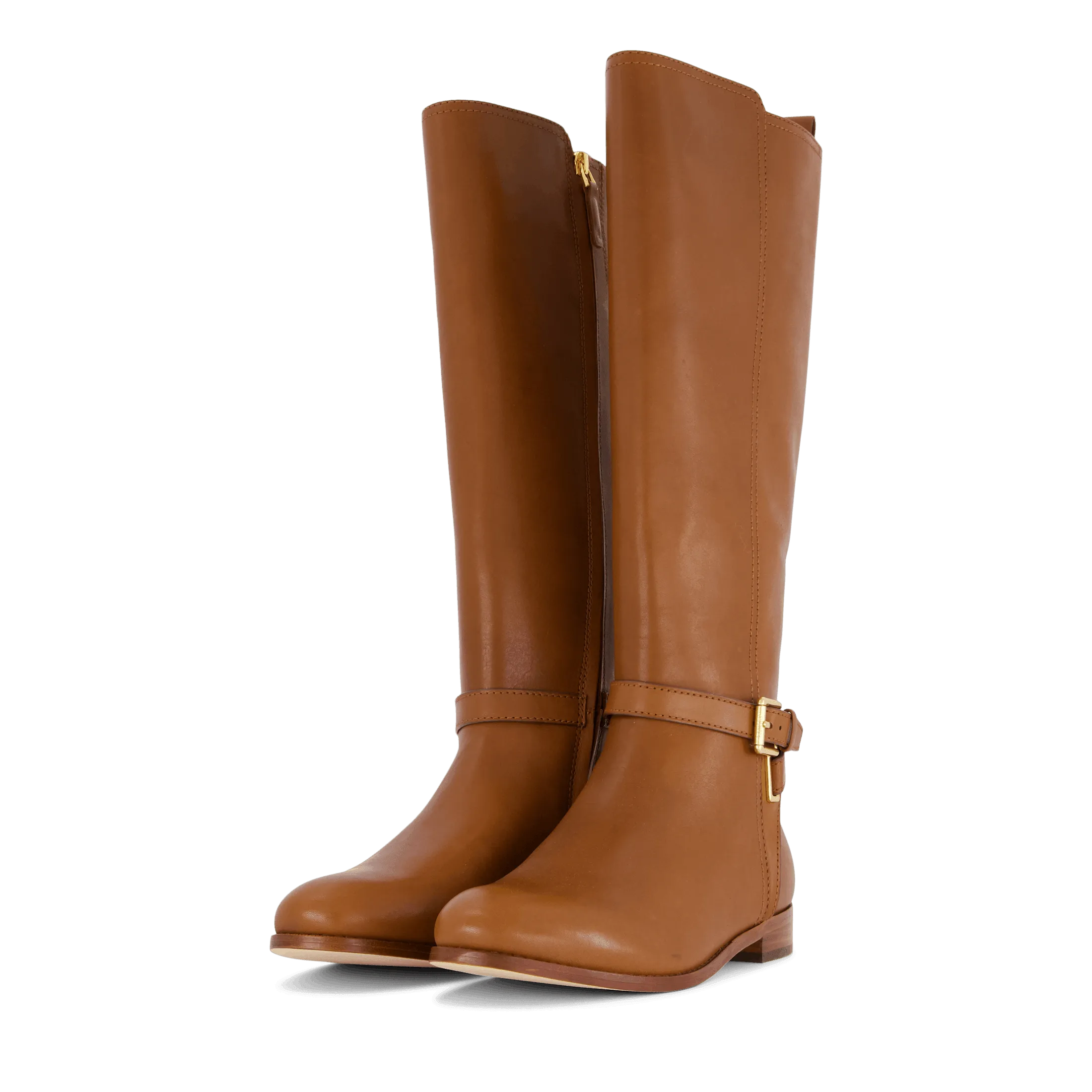 Blayke Burnished Leather Tall Boot Deep Saddle Tan