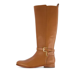Blayke Burnished Leather Tall Boot Deep Saddle Tan
