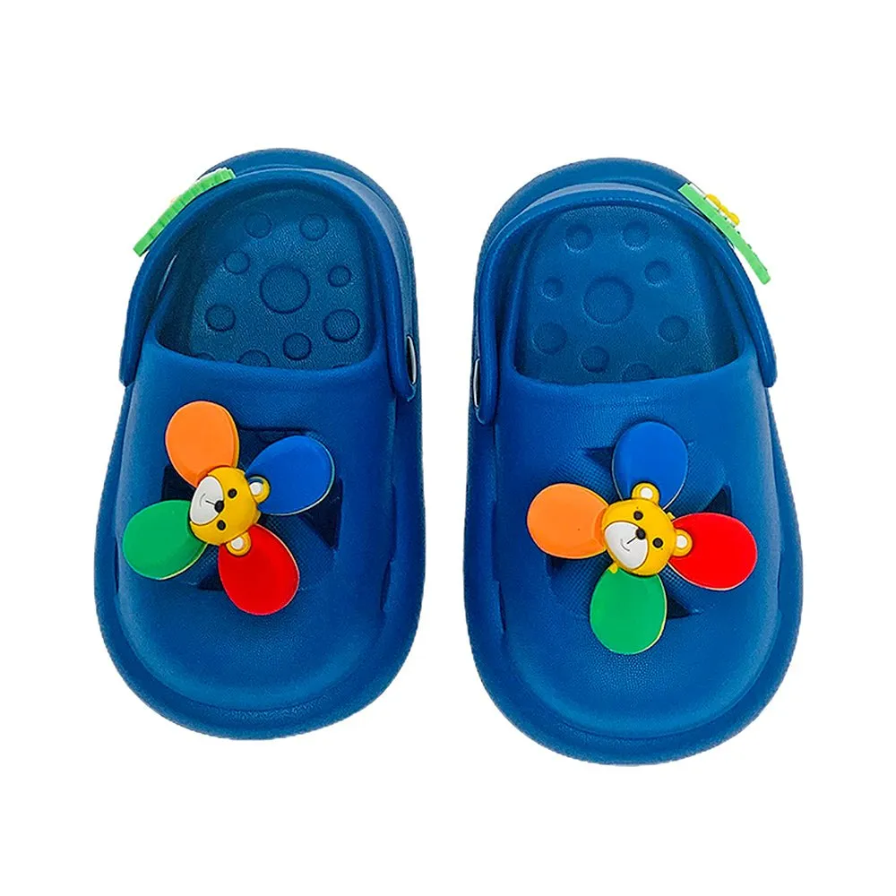 Blue Pinwheel Slip on Clogs, Summer/Monsoon all season Footwear for Toddlers & Kids