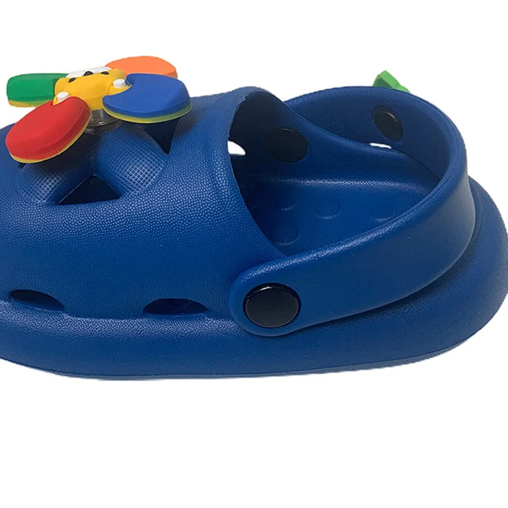 Blue Pinwheel Slip on Clogs, Summer/Monsoon all season Footwear for Toddlers & Kids