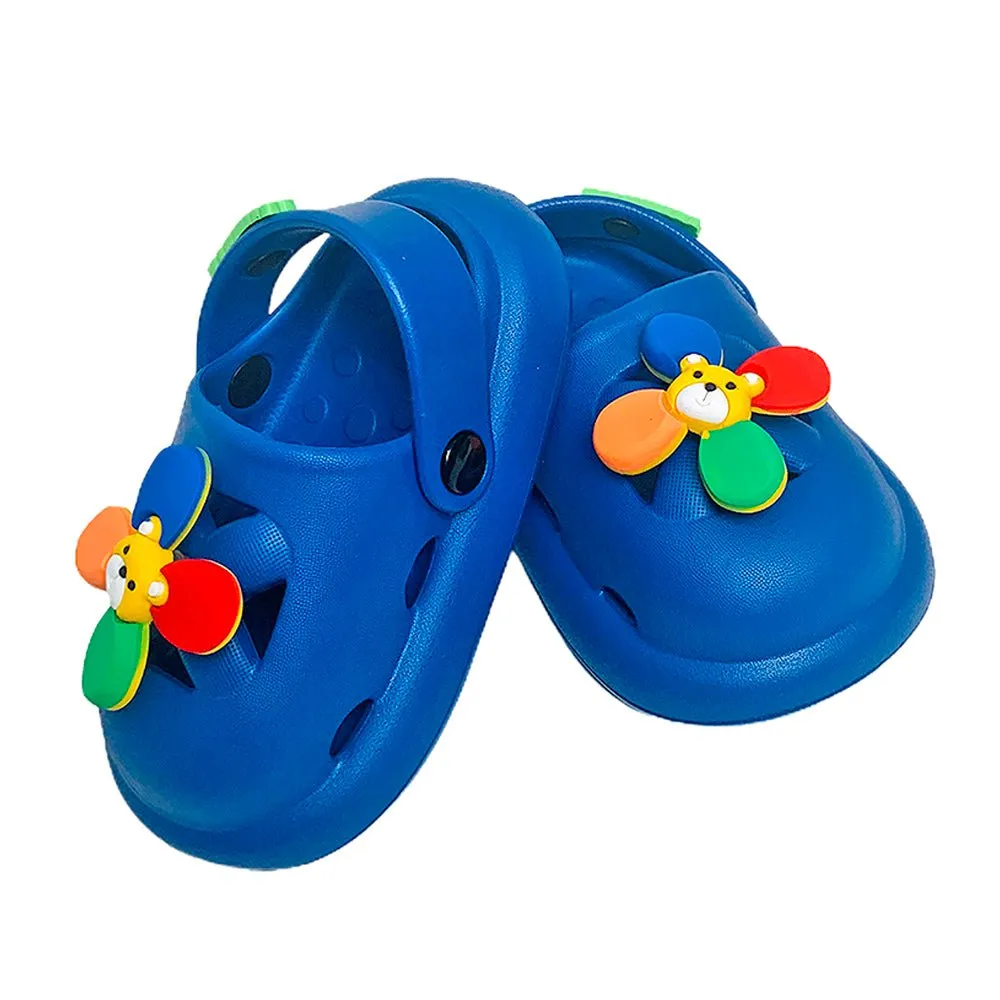 Blue Pinwheel Slip on Clogs, Summer/Monsoon all season Footwear for Toddlers & Kids
