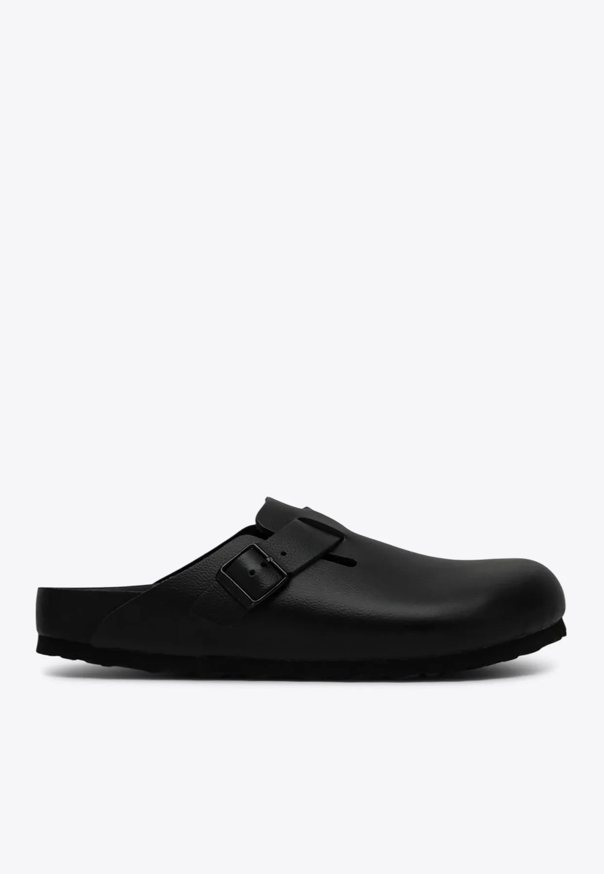 Boston Leather Buckled Clogs