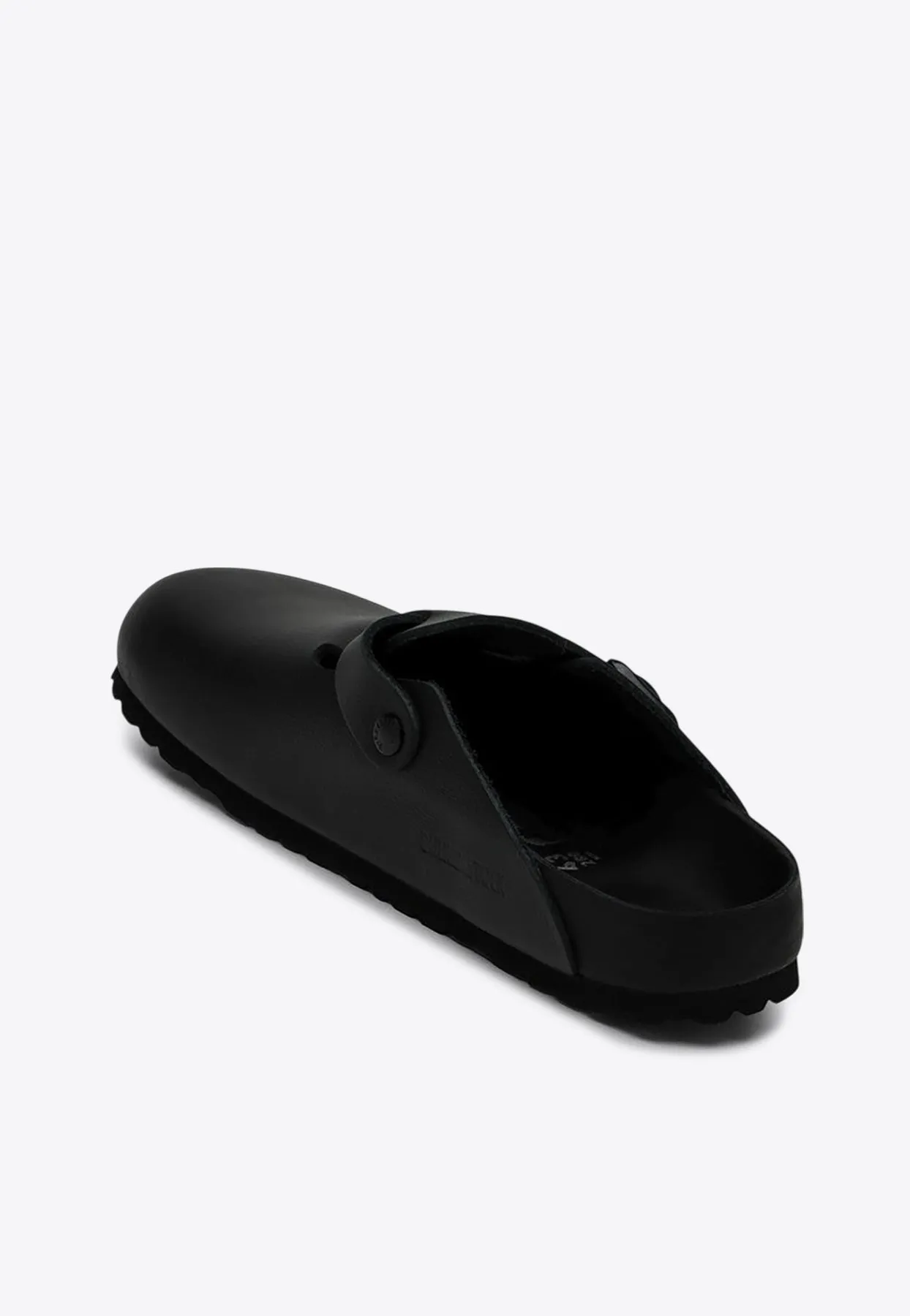 Boston Leather Buckled Clogs