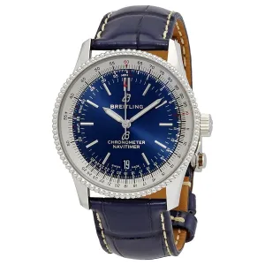 Breitling Automatic Blue Dial Blue Leather Watch A17325211C1P3