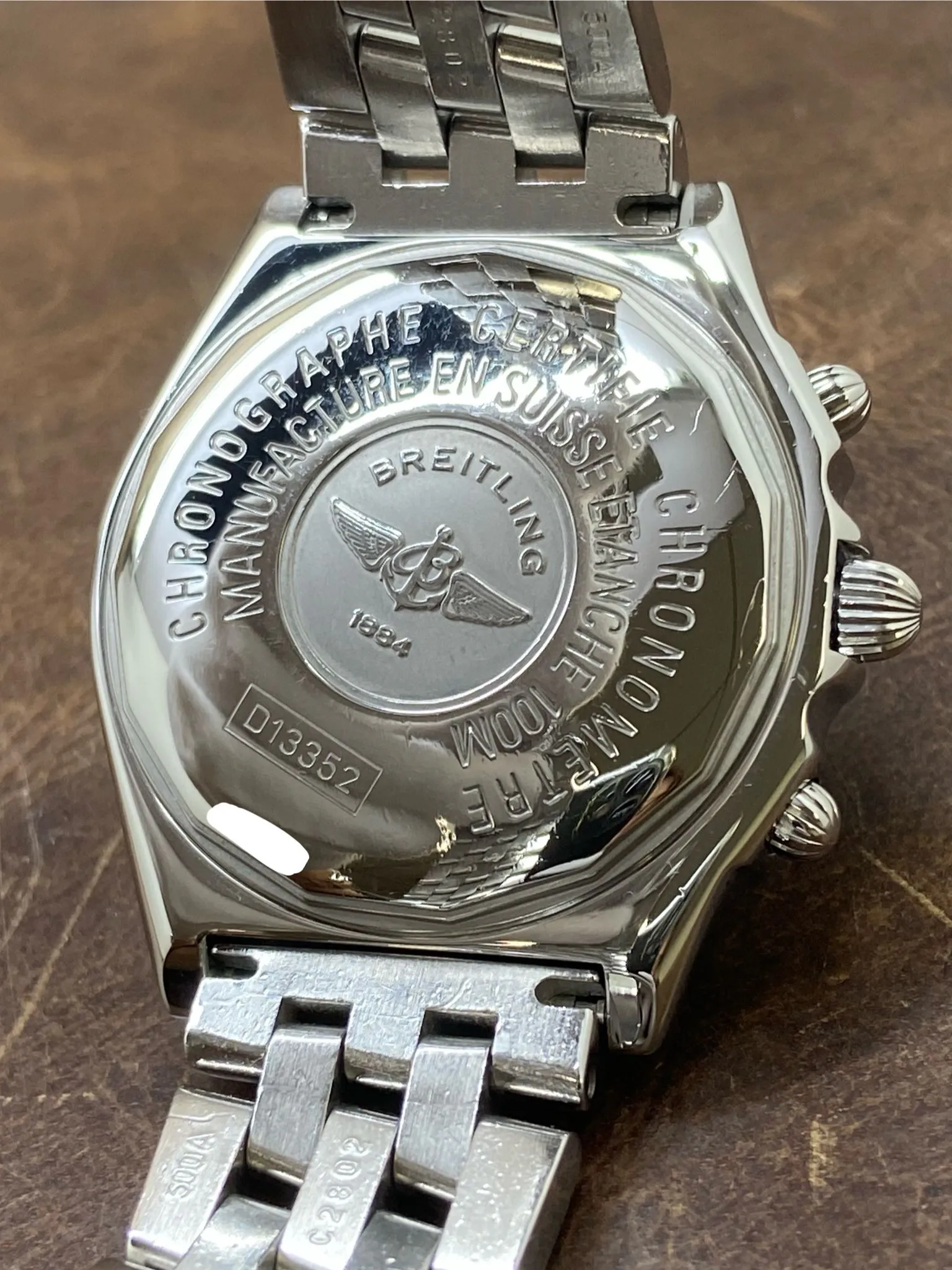 Breitling Chronomat Factory Warranty 39mm D13352 Blue Dial Automatic Men's Watch