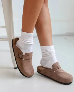 Bria Suede Clogs