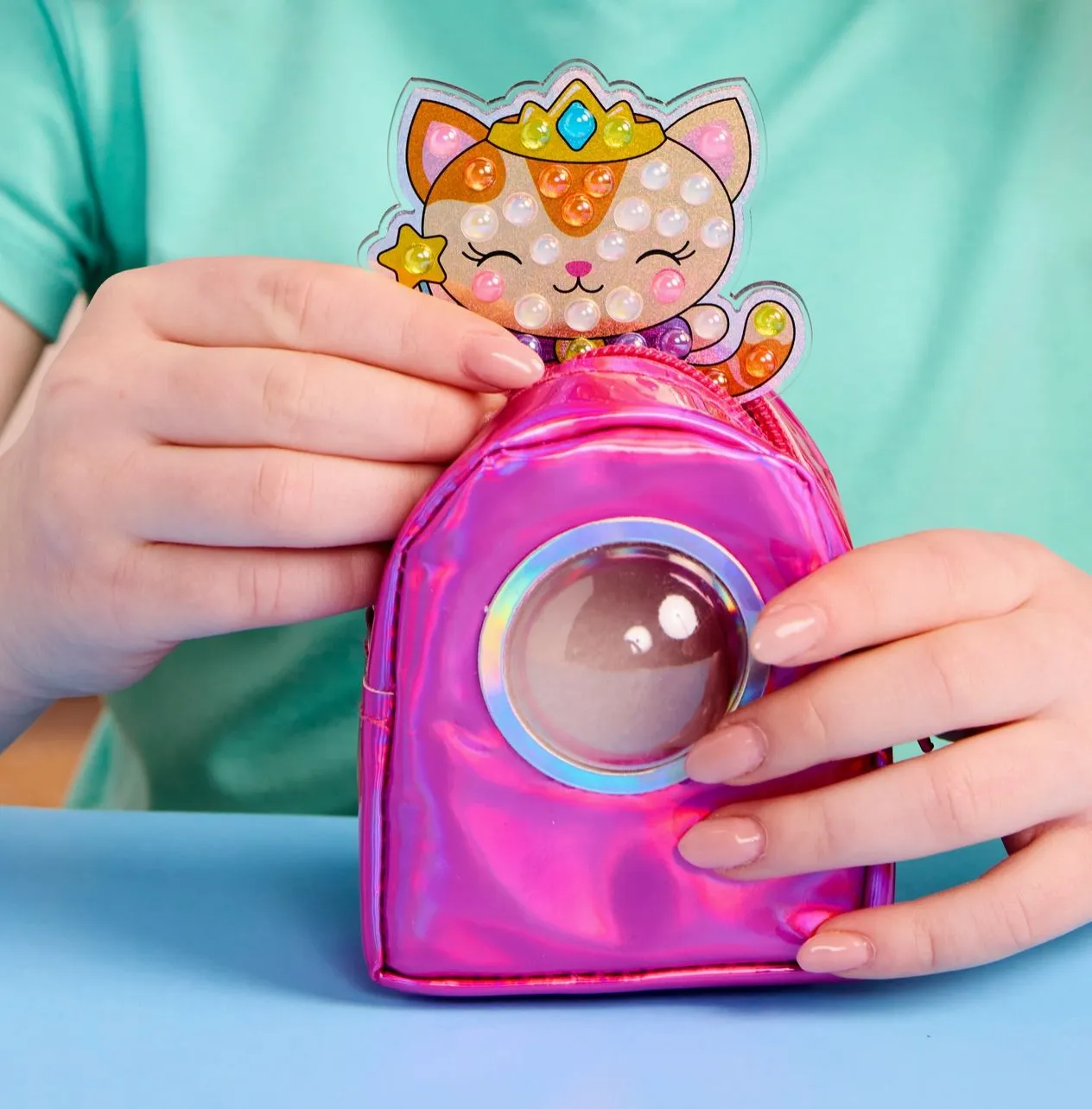 Bubble Gems Backpack Keychain-Kitty Princess