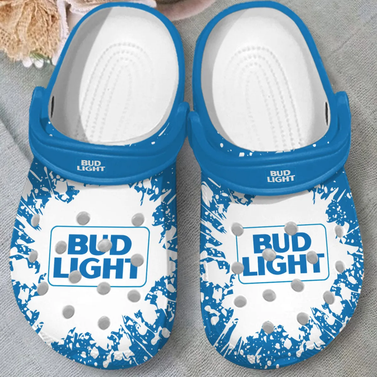Bud Light Beer Blue Classic Clogs For Kids Adults