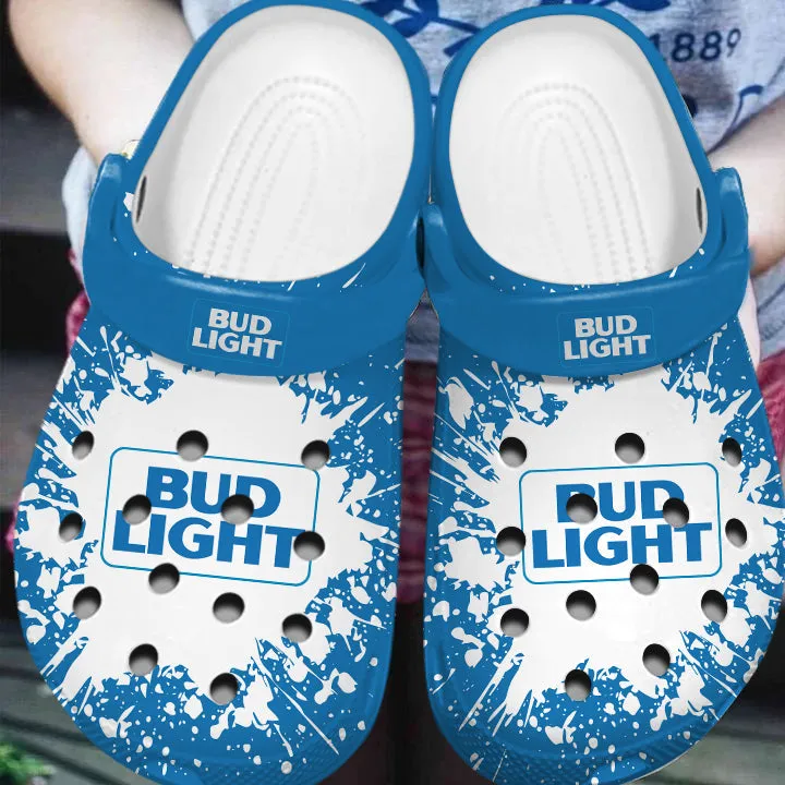 Bud Light Beer Blue Classic Clogs For Kids Adults