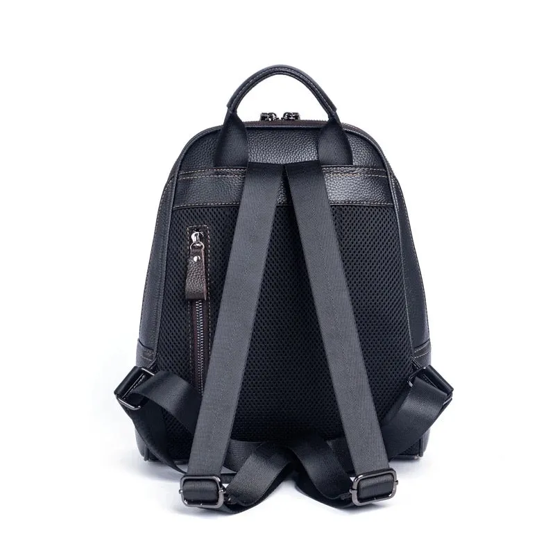 Butterfly Dahlia Genuine Leather Backpack