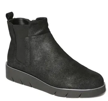 Camden black metallic platform booties