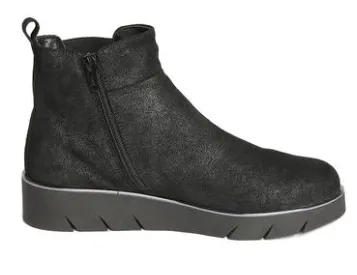 Camden black metallic platform booties