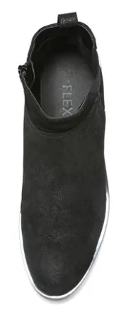 Camden black metallic platform booties