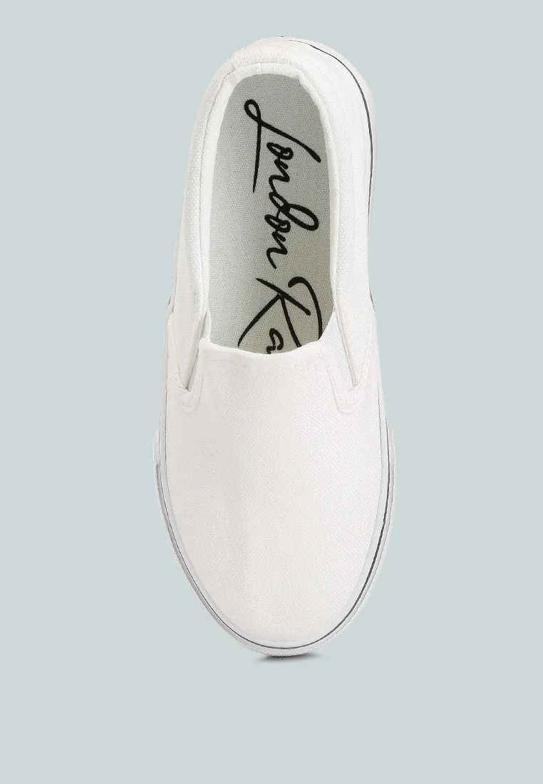 Canvas Slip On Sneakers For Kids